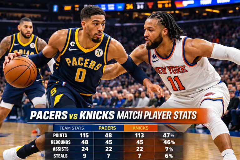 Pacers vs Knicks Match Player Stats