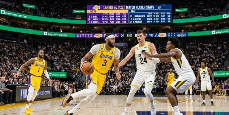 lakers vs utah jazz match player stats