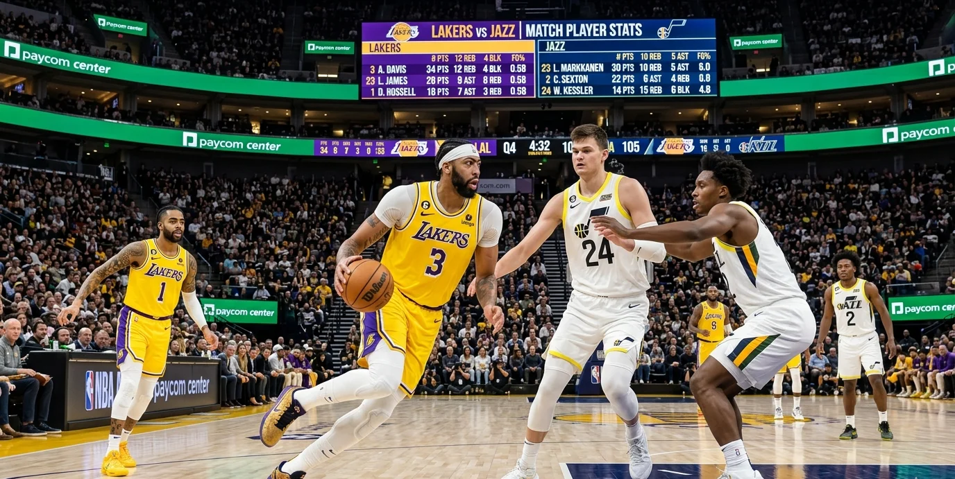 Lakers vs Utah Jazz match player stats
