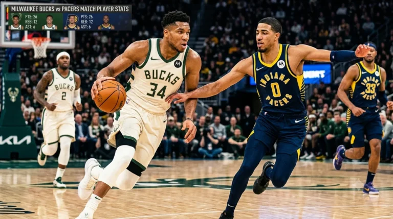 milwaukee bucks vs pacers match player stats