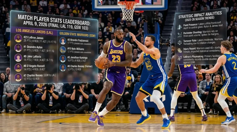 lakers vs golden state warriors match player stats