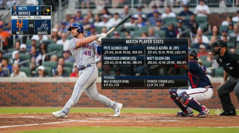 New York Mets vs Atlanta Braves Match Player Stats